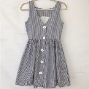 American Apparel Blue White Seersucker Dress